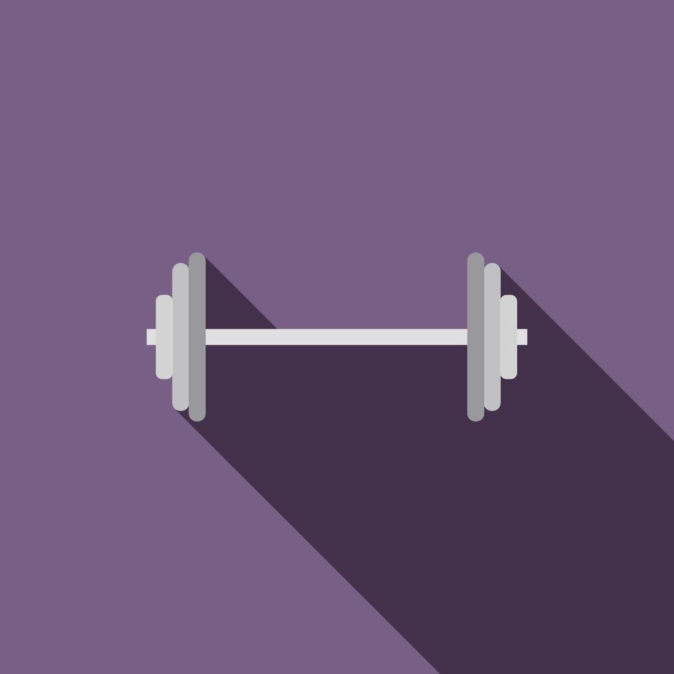 Barbell icon in flat style vector