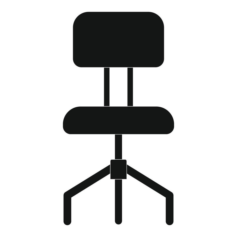 Hard chair icon, simple style. vector