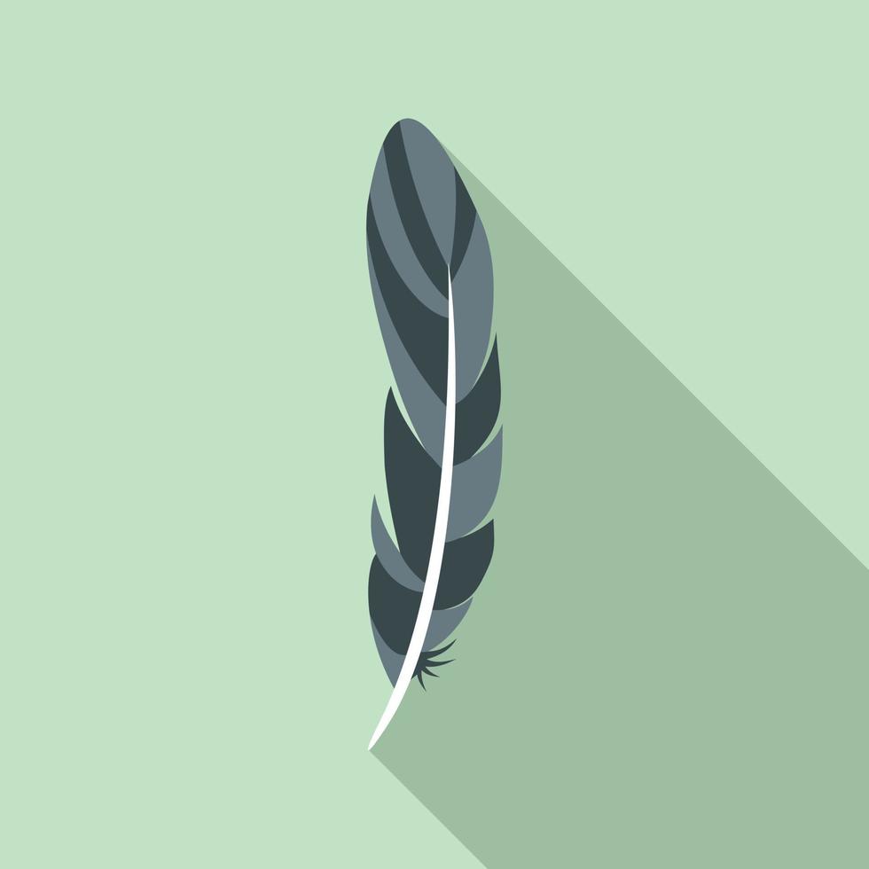 Ink feather icon, flat style vector