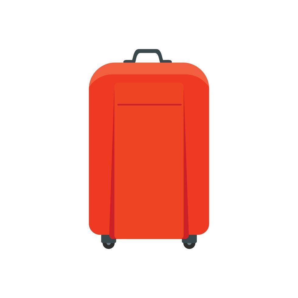 icono de bolsa de viaje, estilo plano vector