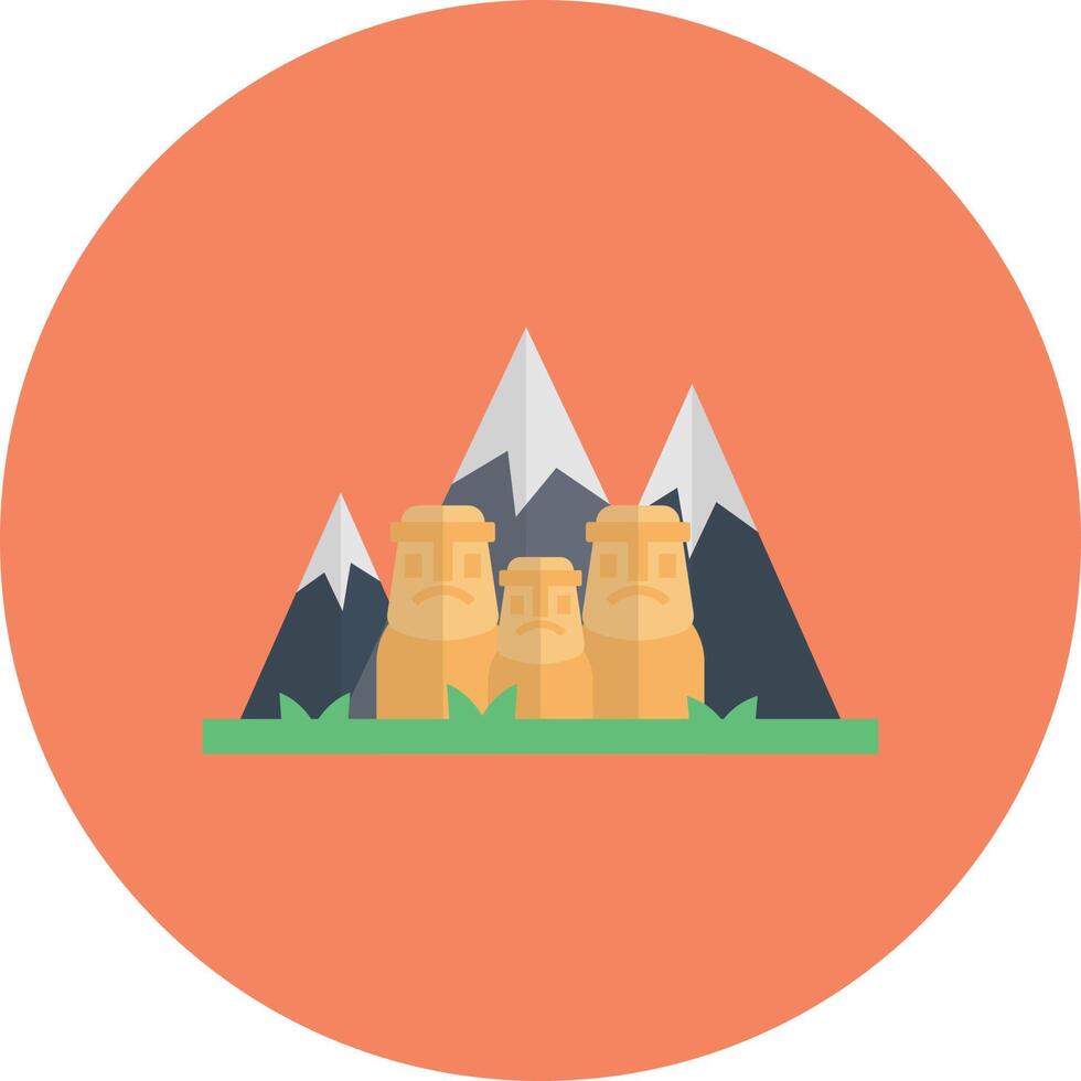 ilustración vectorial de montañas en un fondo. símbolos de calidad premium. iconos vectoriales para concepto y diseño gráfico. vector