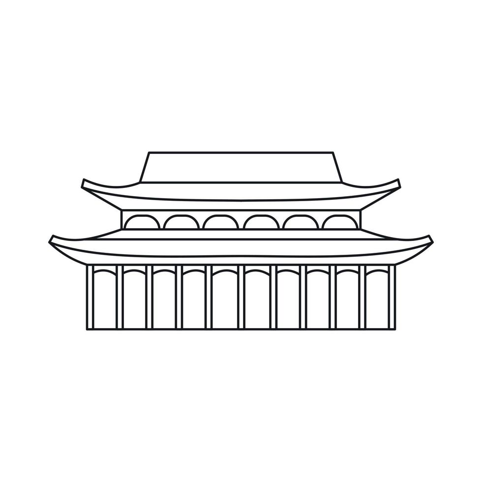 Buddha Toothe Relic Temple in Singapore icon vector