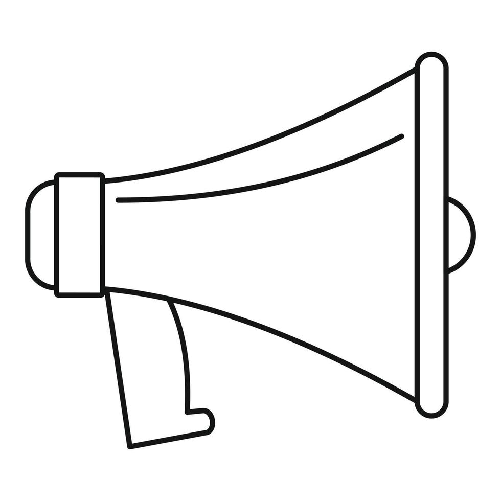 Old megaphone icon, outline style vector