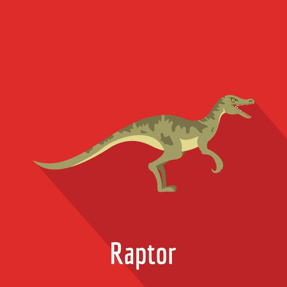 Raptor icon, flat style. vector