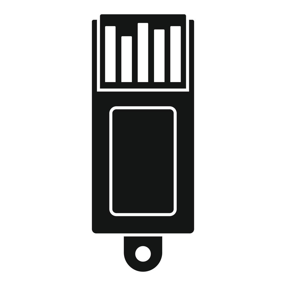 Information usb icon, simple style vector