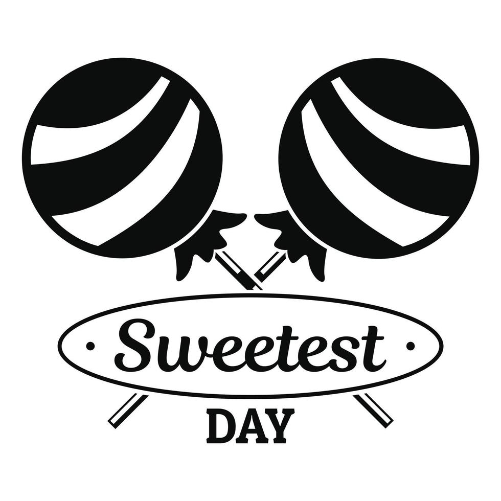 logotipo de piruleta dulce, estilo simple vector