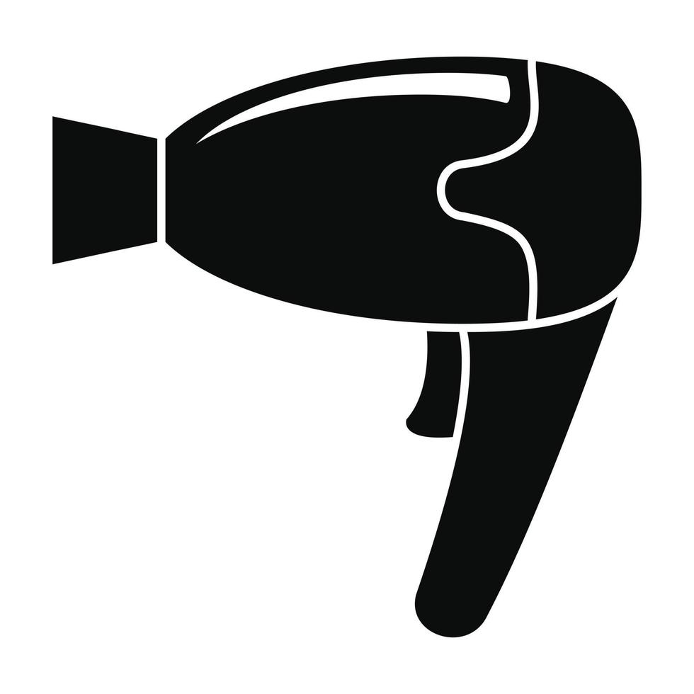 Home hair dryer icon, simple style vector