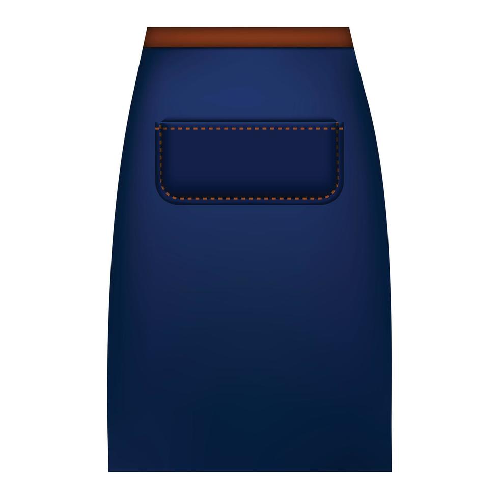 maqueta de falda de delantal, estilo realista vector