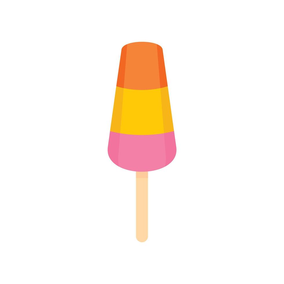 Triple ice cream icon, flat style vector