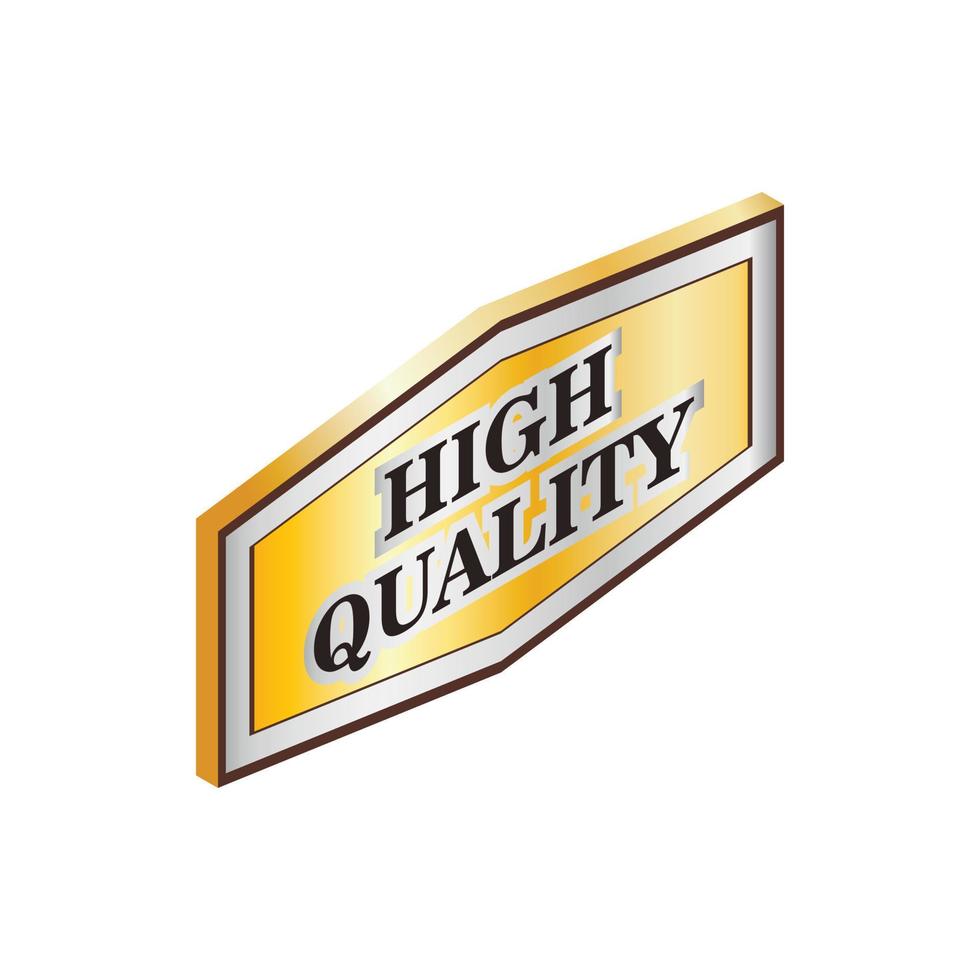 Rectangular label high quality icon vector