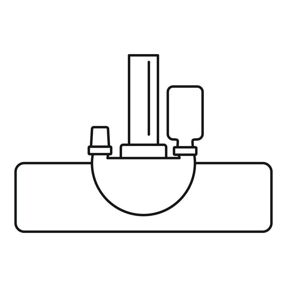 Vacuum cleanning head icon, outline style vector