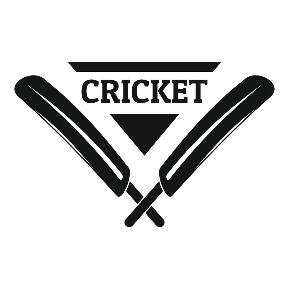 Cricket logo, simple style vector