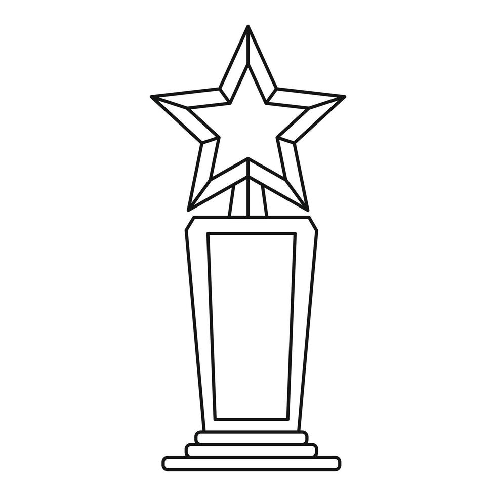 estrella premio icono vector línea delgada