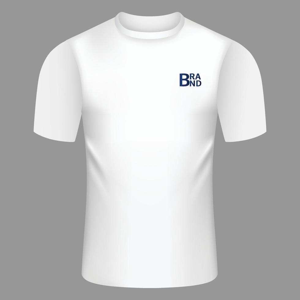 White tshirt icon, realistic style vector