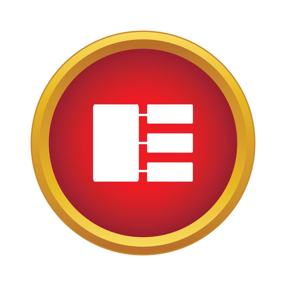 Hierarchy icon, simple style vector