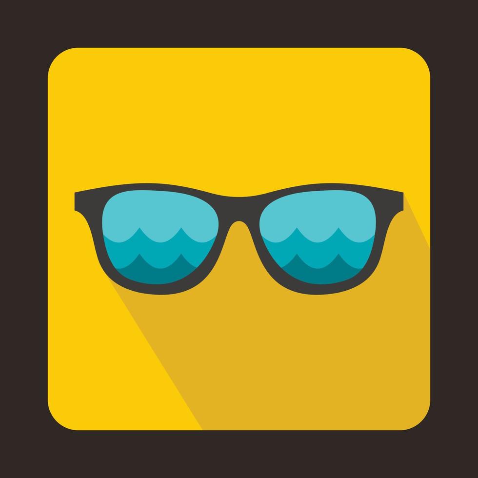 Sunglasses for surfing icon, flat style vector