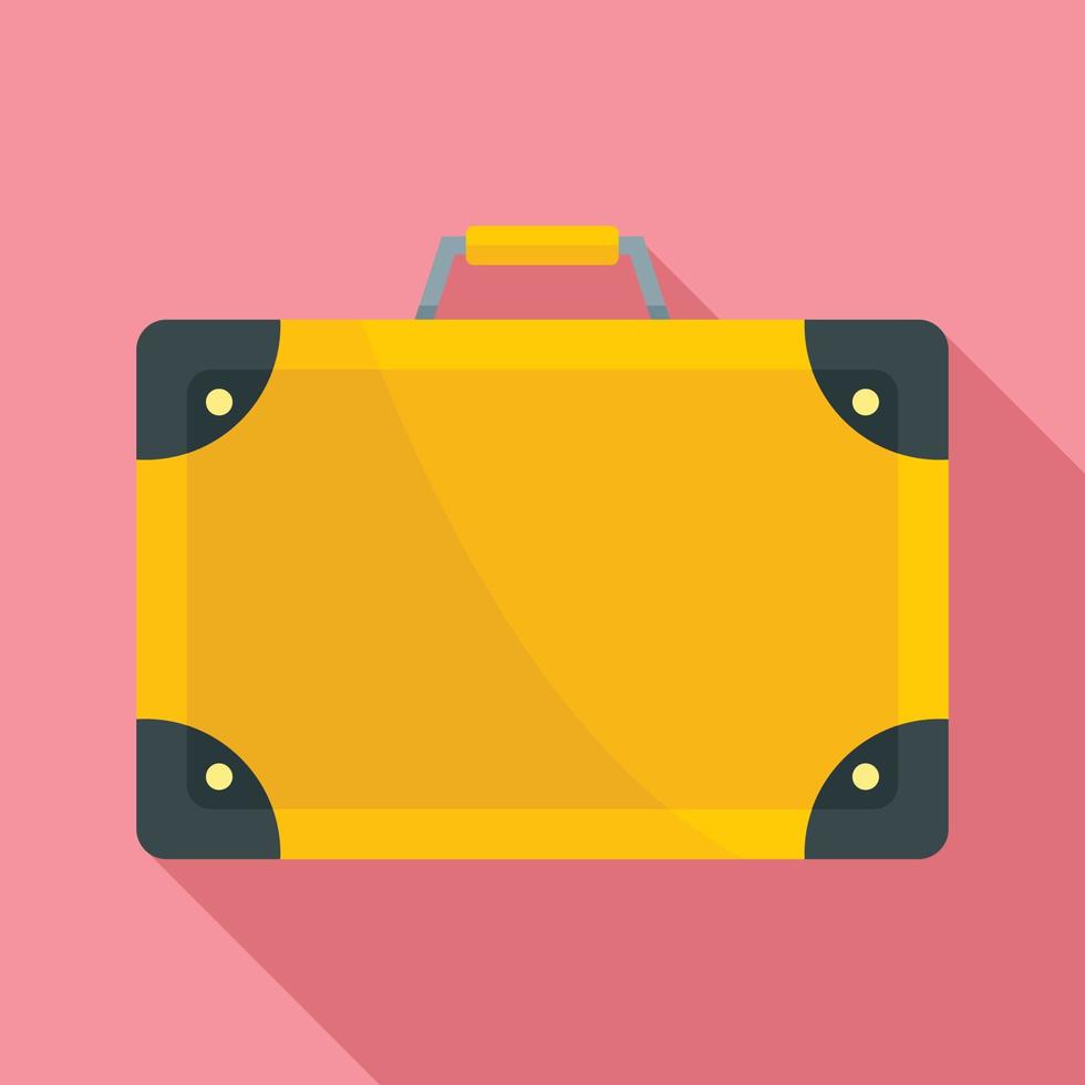 Travel suitcase icon, flat style vector