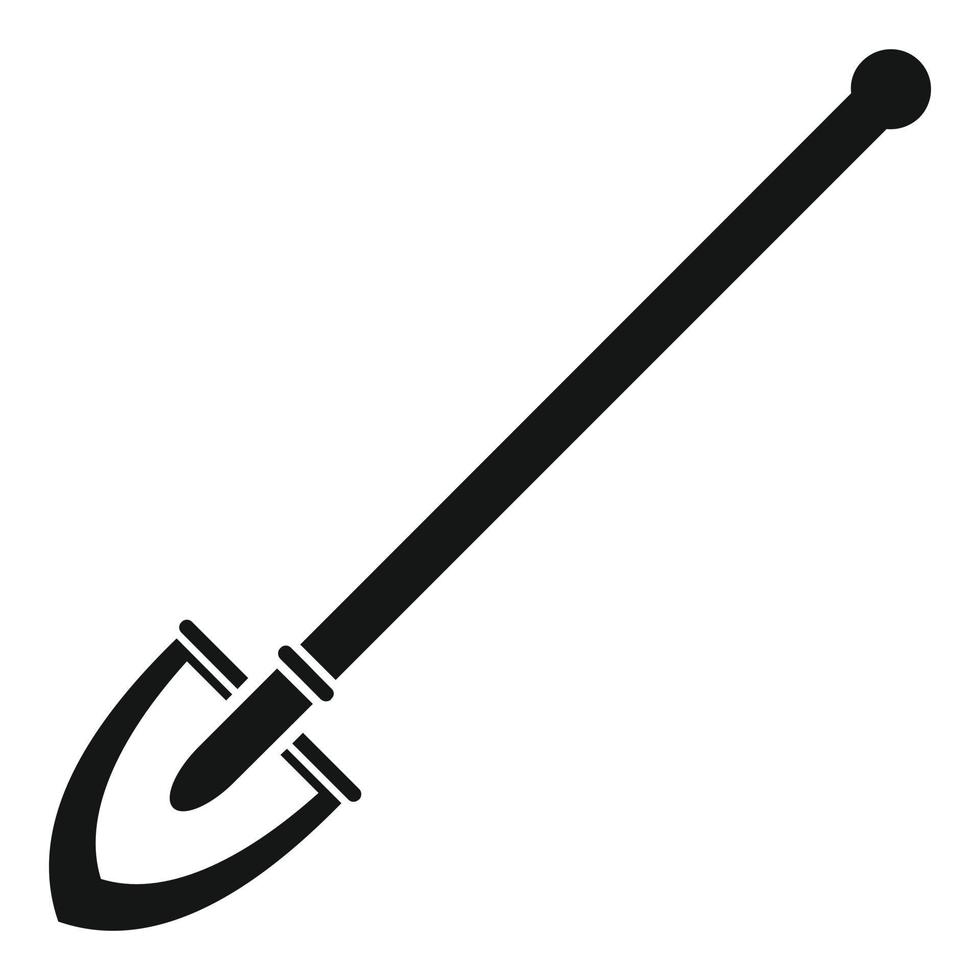 Garden shovel icon, simple style vector