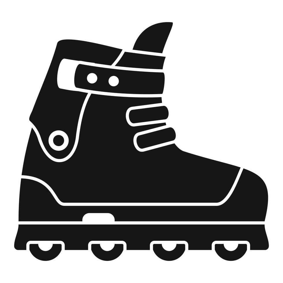 Small wheel inline skates icon, simple style vector