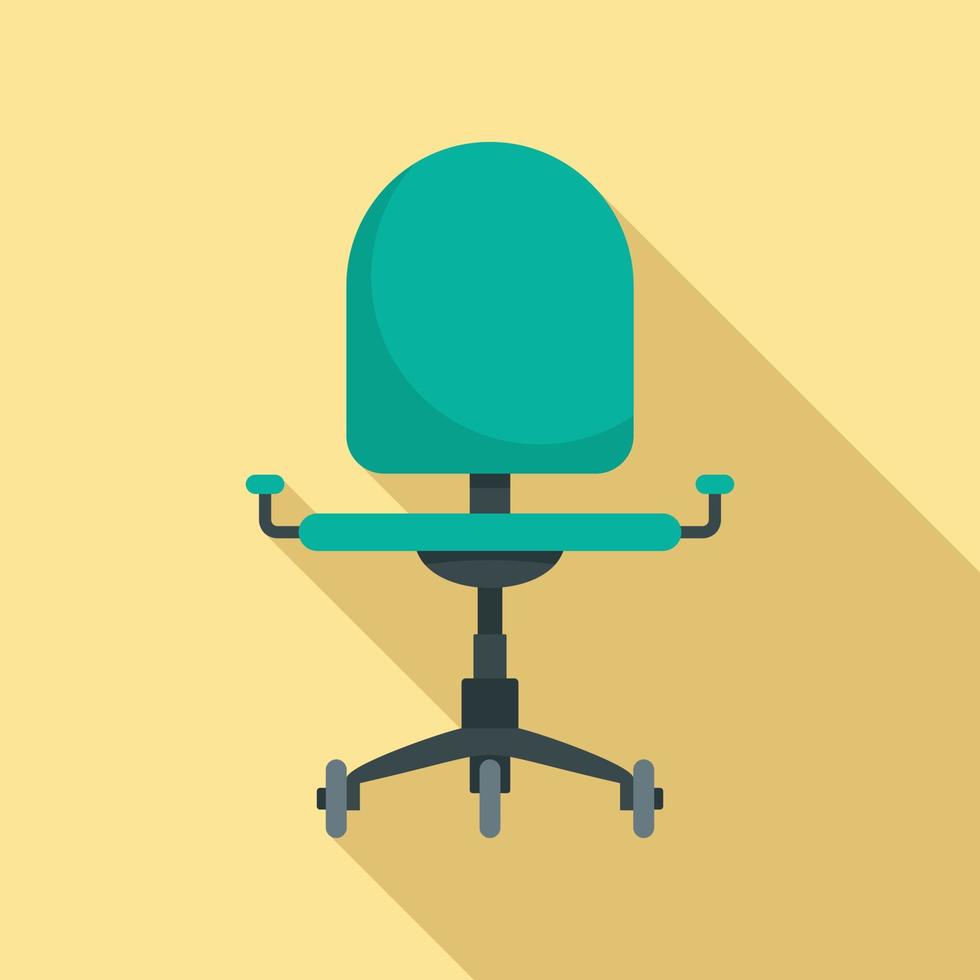 Desk chair icon, flat style vector