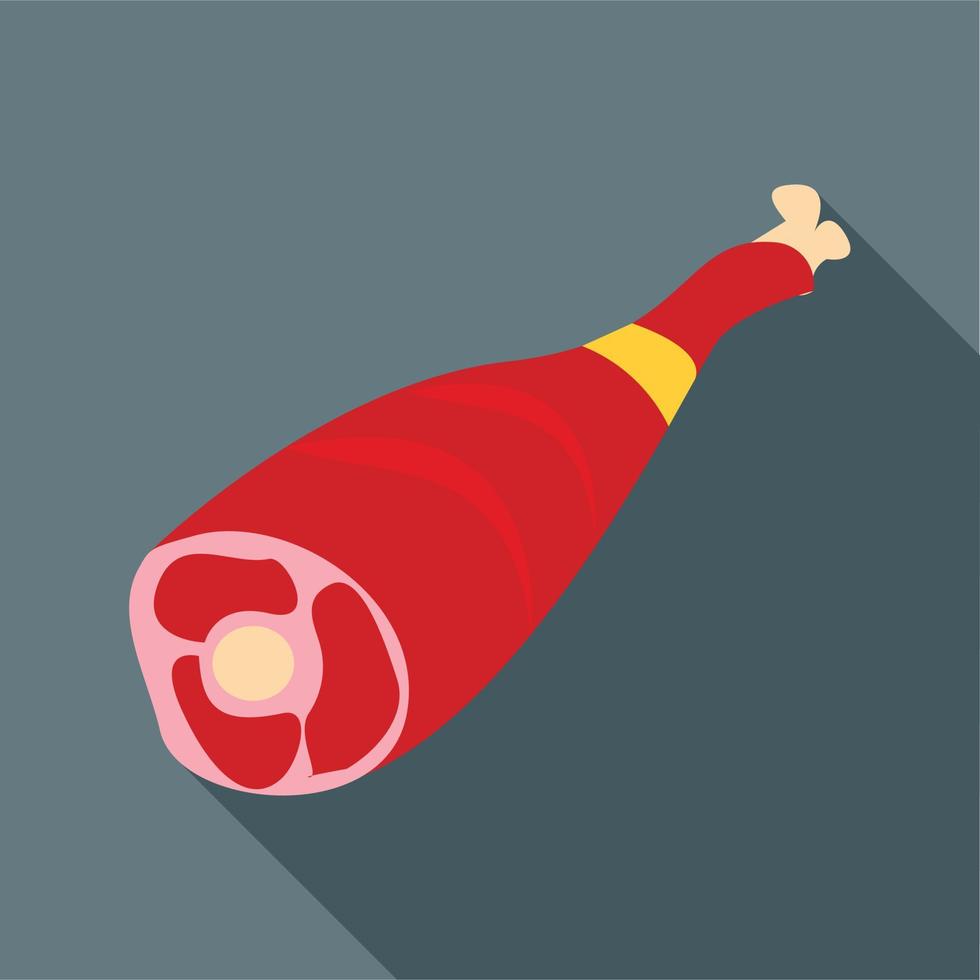Ham icon, flat style vector