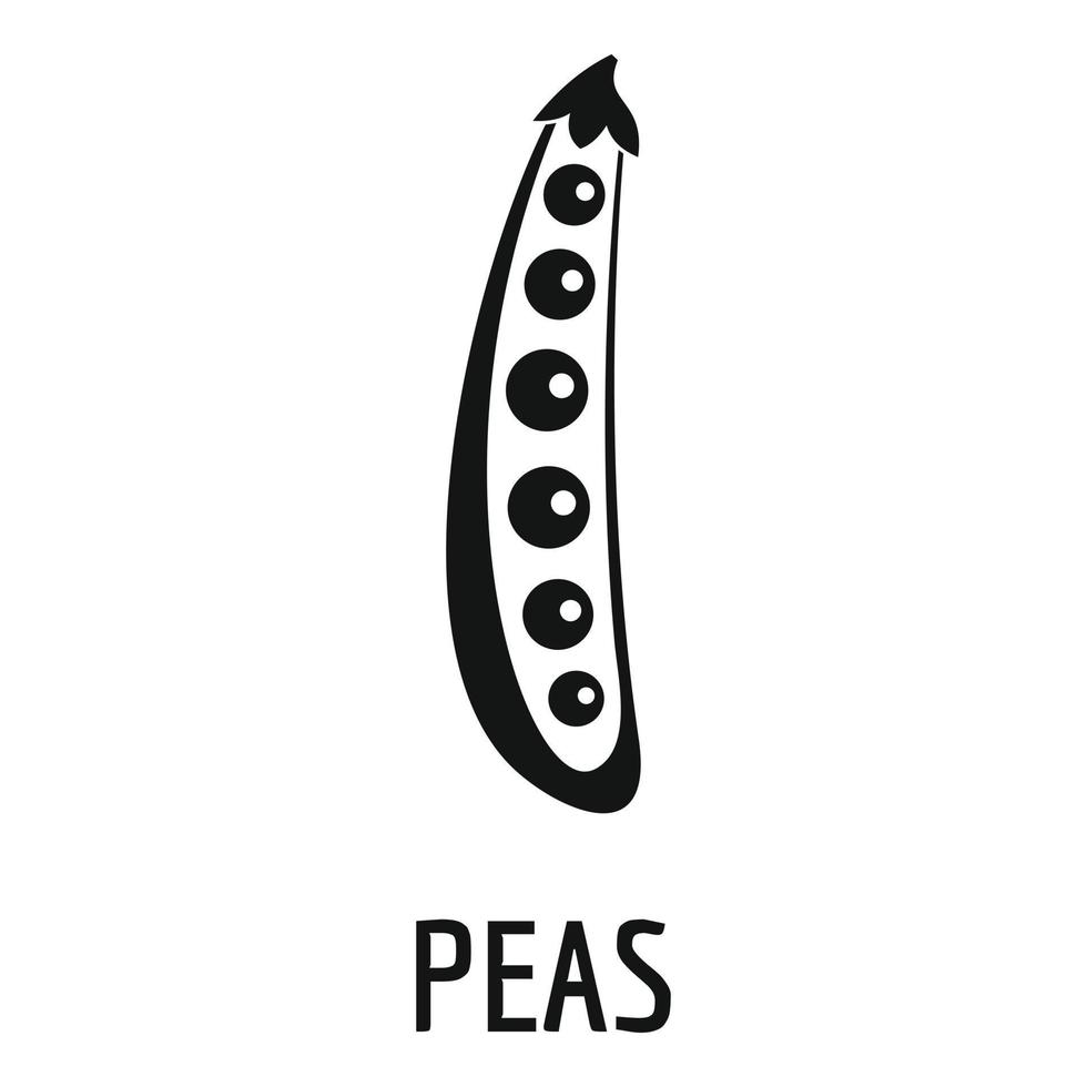 Peas icon, simple style. vector