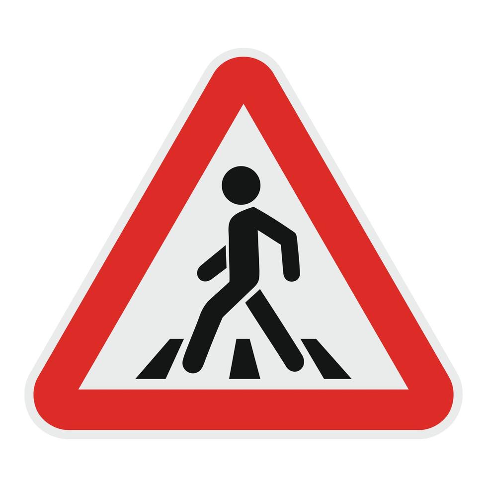 icono de paso de peatones, estilo plano. vector
