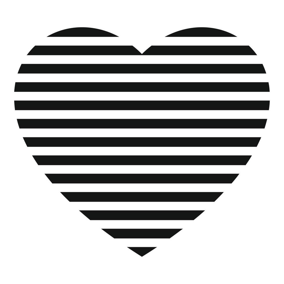 icono de corazón cálido, estilo simple. vector