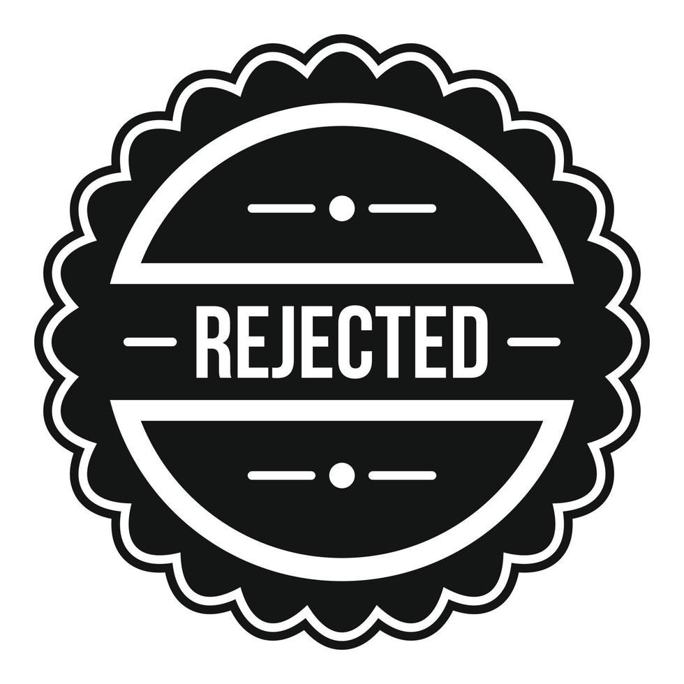 Rejected logo, simple style. vector