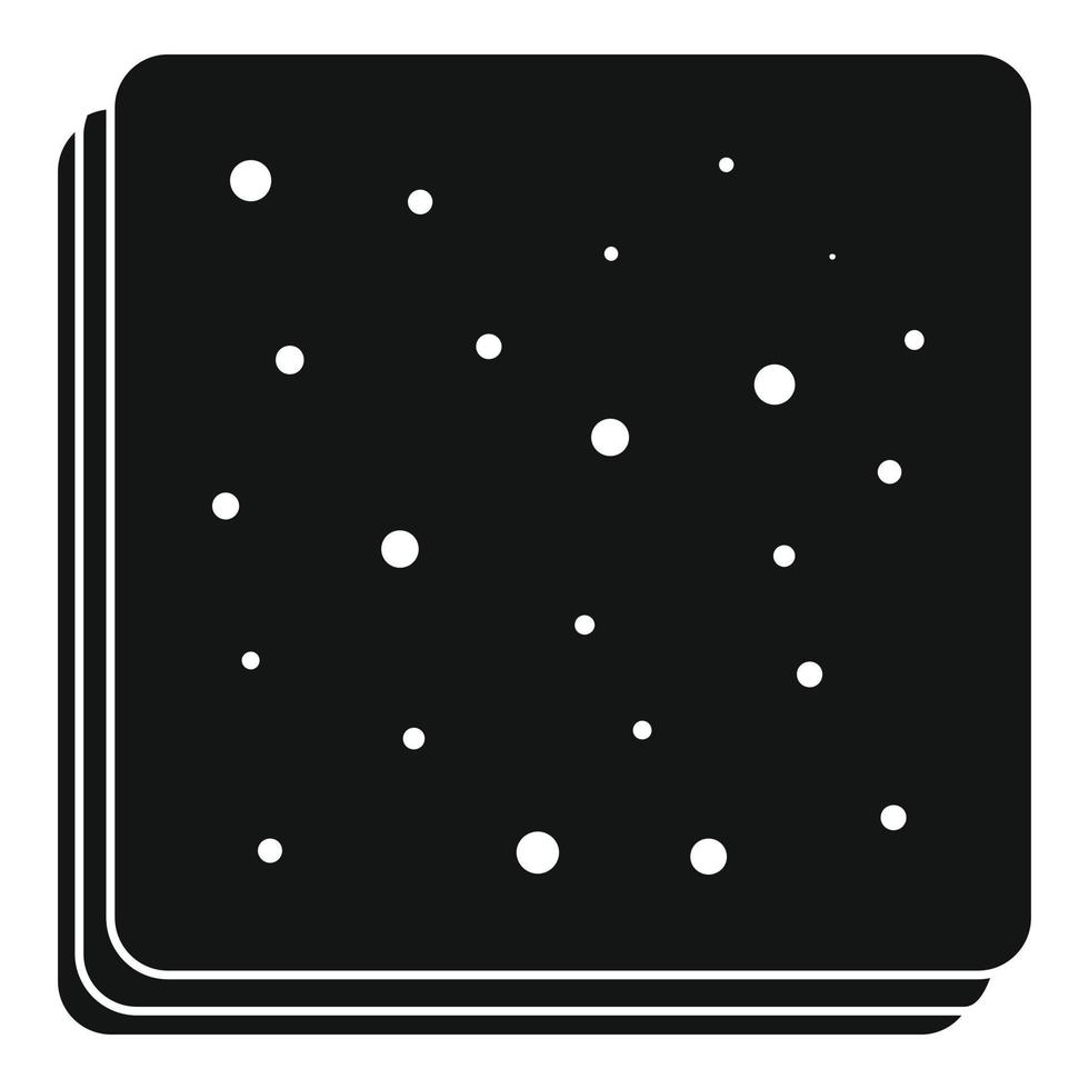 Chocolate biscuit icon, simple style vector