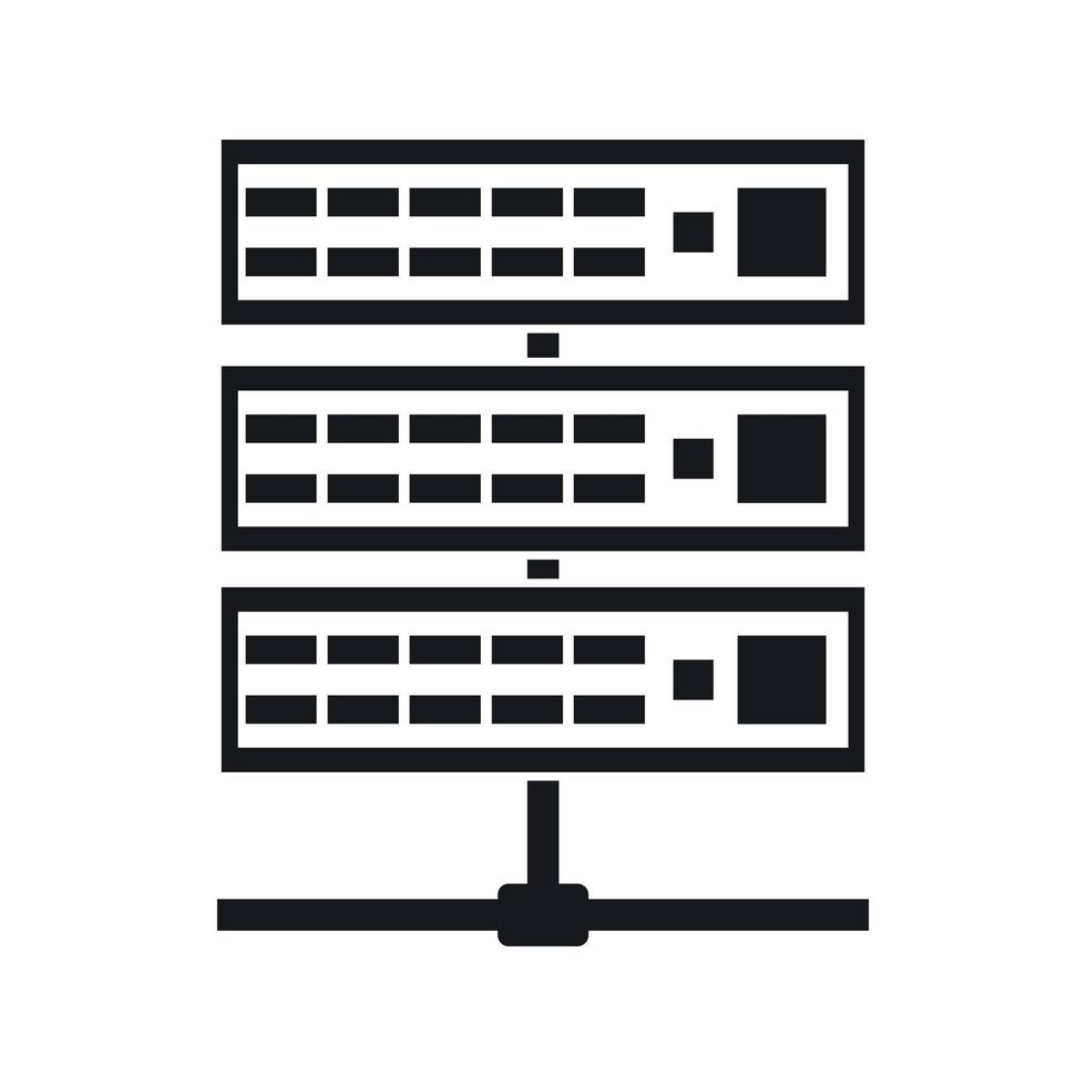 Servers icon, simple style vector