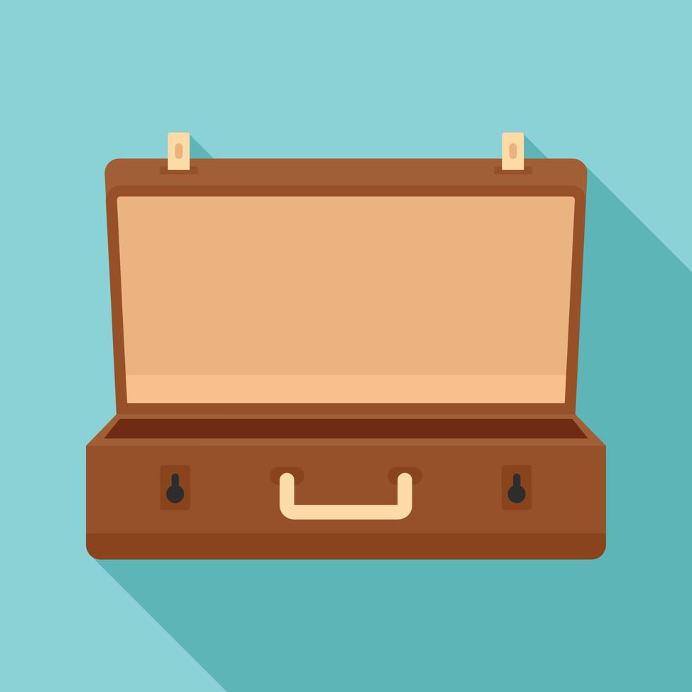 Travel case icon, flat style vector