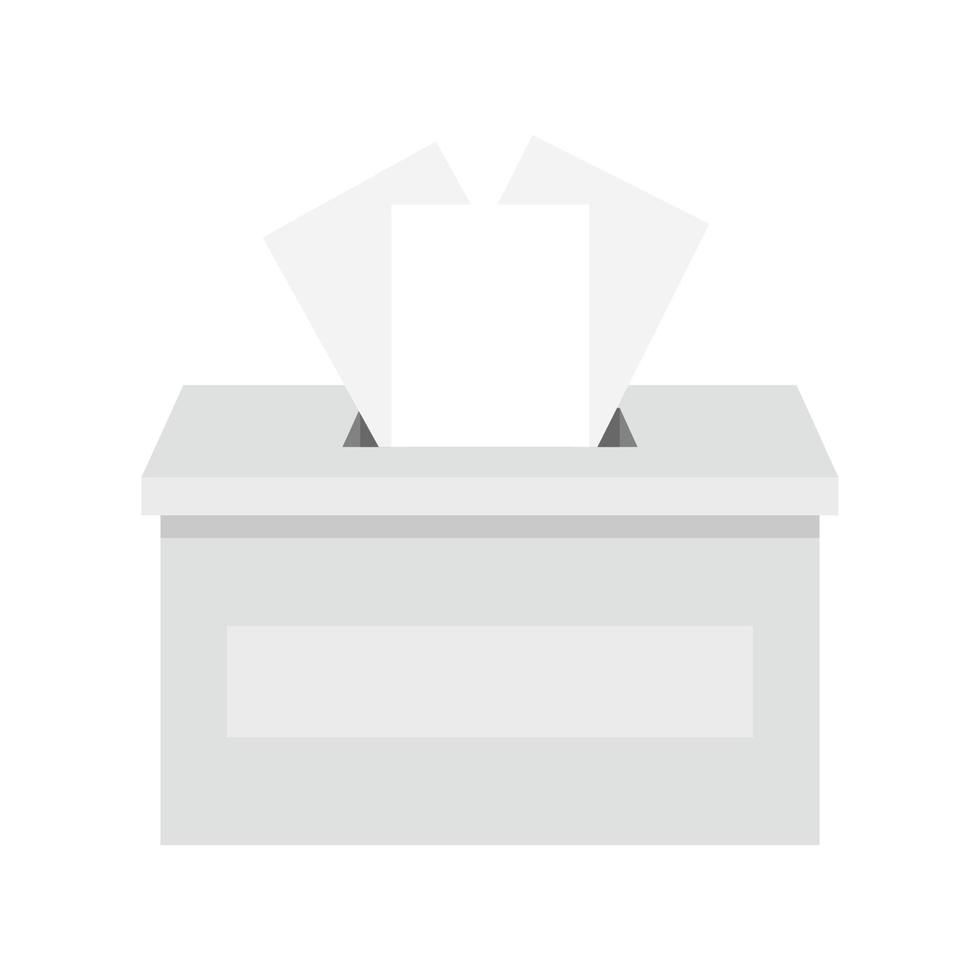 Ballot box icon, flat style vector