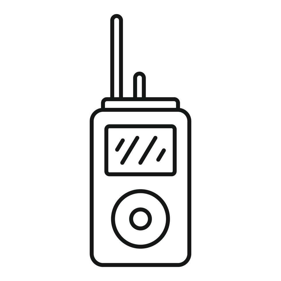 Walkie talkie icon, outline style vector