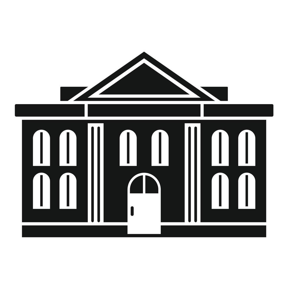 Administrative courthouse icon, simple style vector