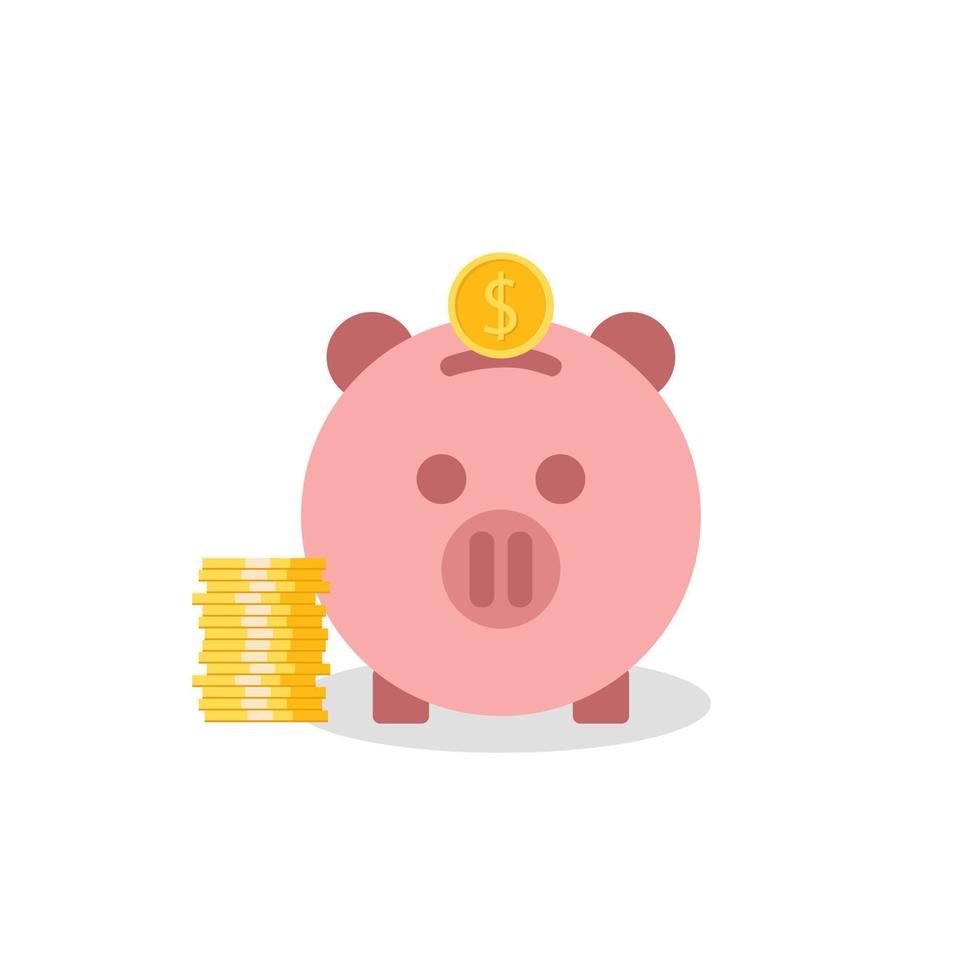 Illustration Vector Graphic of Piggy Bank. Perfect for Business, Saving, Banking, etc.