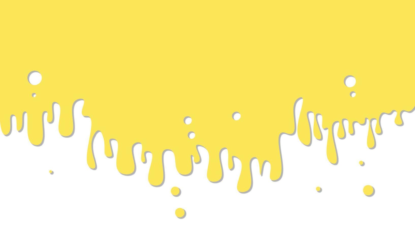 pintura amarilla que fluye por el fondo. vector