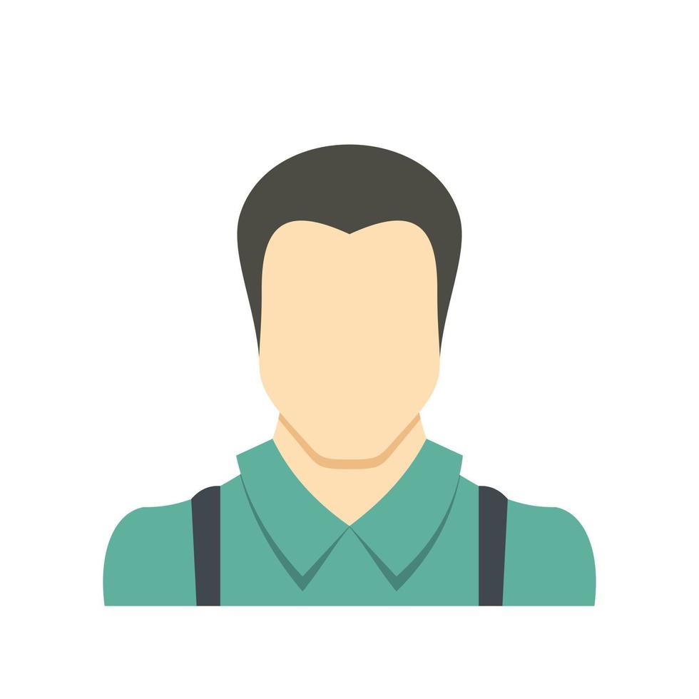 trabajador avatar icono vector plano