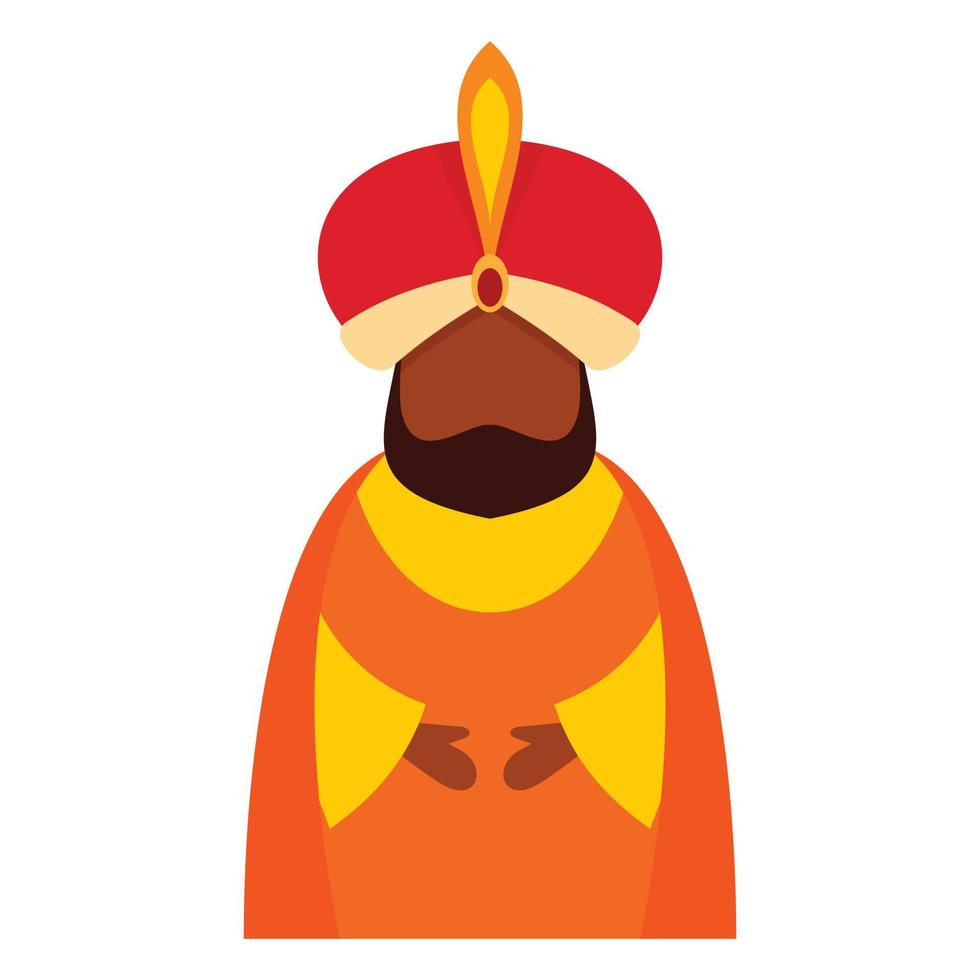 Magic king epiphany icon, flat style vector
