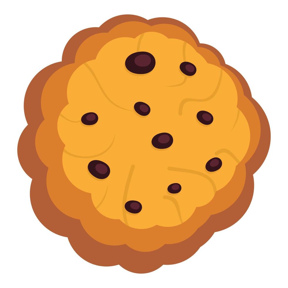 icono de pan dulce, estilo plano vector