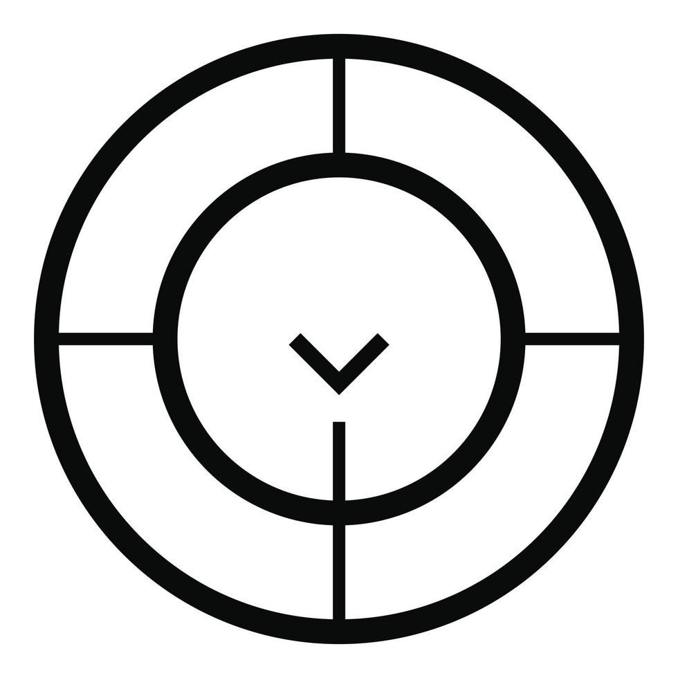 Check of radar icon, simple style. vector