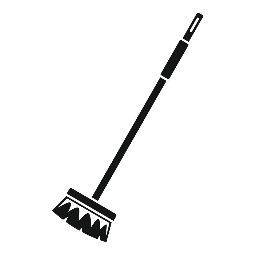 Cleaning mop icon, simple style vector