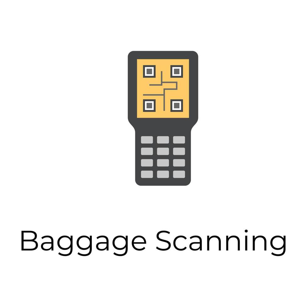 Trendy Baggage Scanning vector