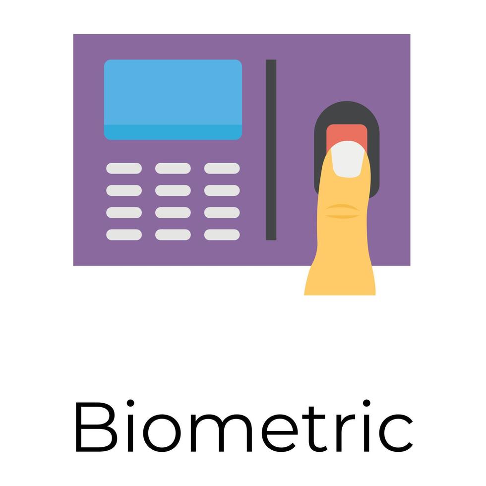 Trendy Biometric Attendance vector