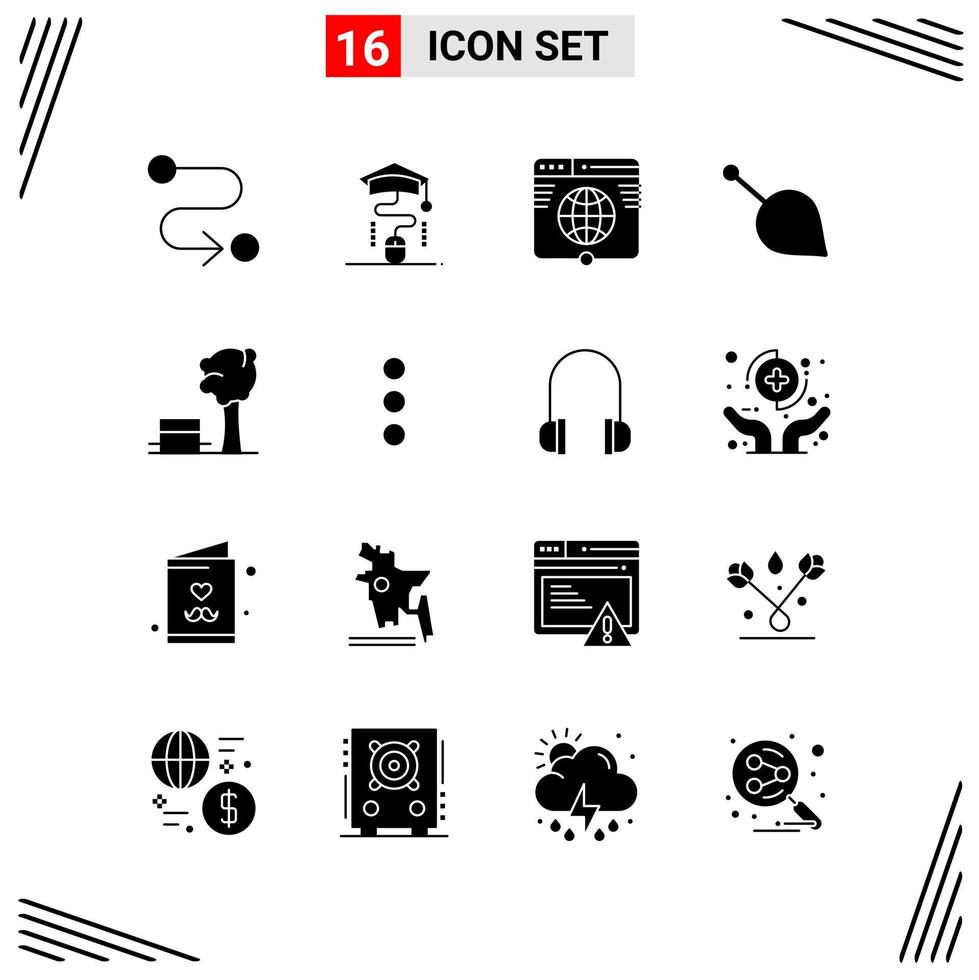 16 iconos estilo sólido cuadrícula basada en símbolos de glifos creativos para el diseño de sitios web signos de iconos sólidos simples aislados en fondo blanco 16 conjunto de iconos fondo de vector de icono negro creativo