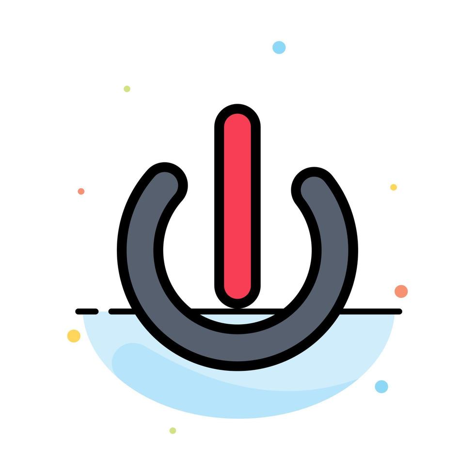Button Off On Power Abstract Flat Color Icon Template vector