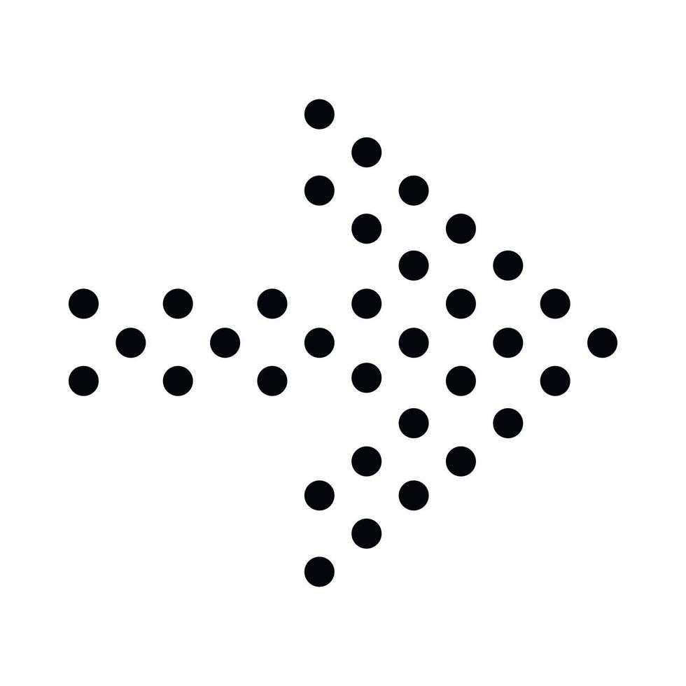 Small dots right arrow icon, simple style vector
