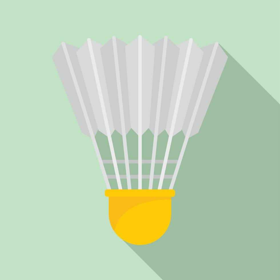 Shuttle birdie icon, flat style vector
