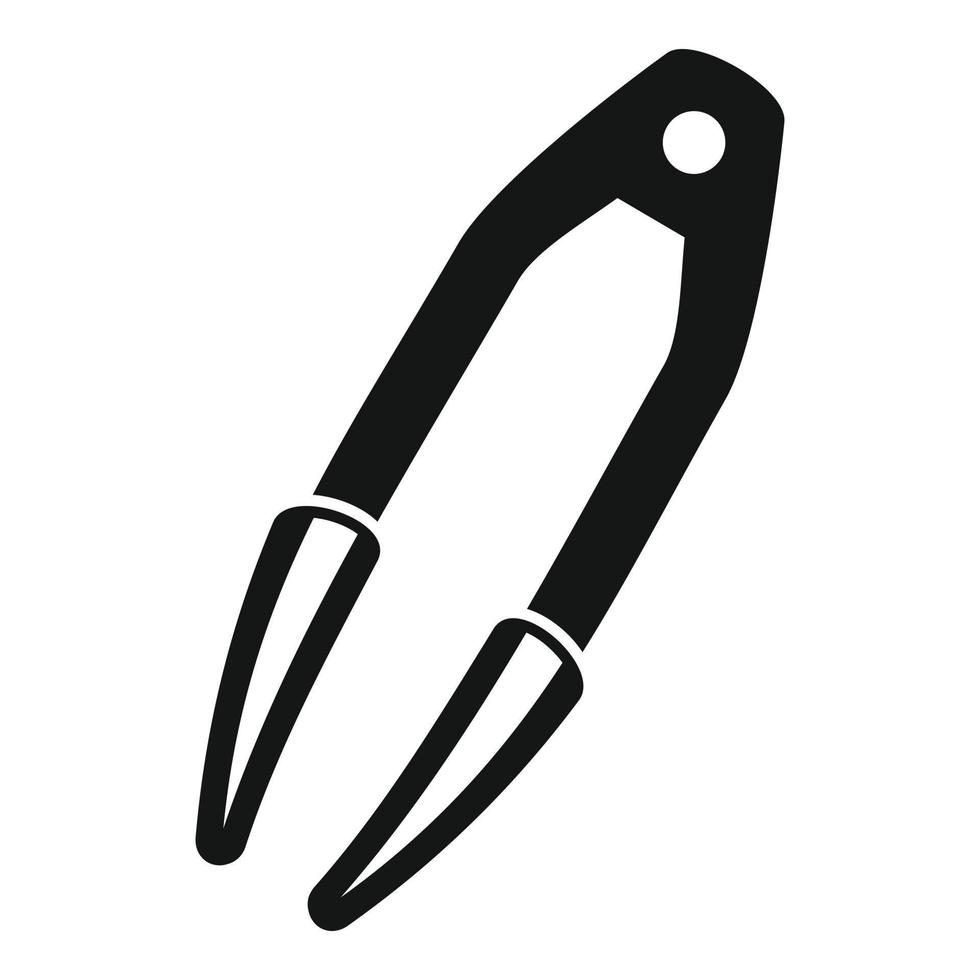 Contact lens tweezers icon, simple style vector