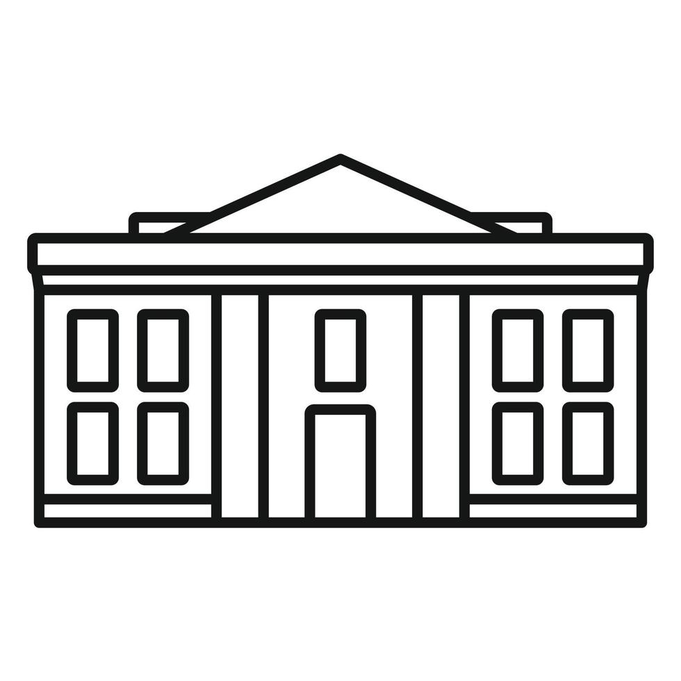 Museum courthouse icon, outline style vector